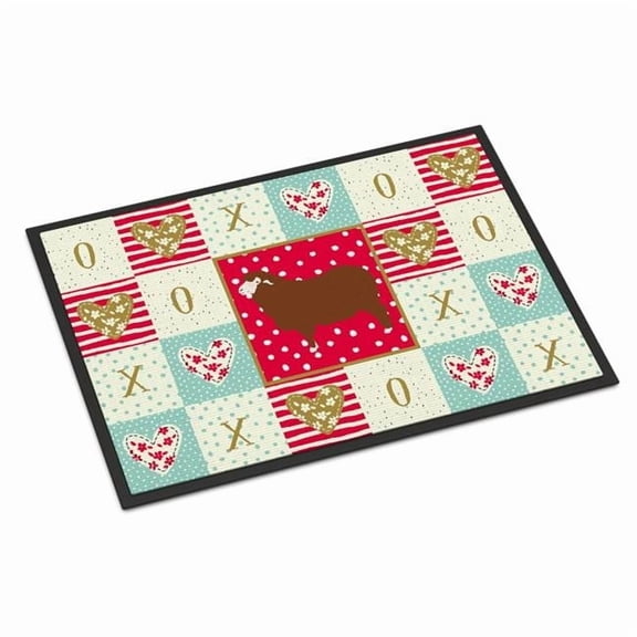 18 x 27 in. Merino Sheep Love Indoor or Outdoor Mat