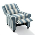 thumbnail image 2 of UIXE Pushback Recliner Chair Fabric Armchair Push Back Recliner Club Chairs Home Living Room, Stripe Navy, 2 of 6