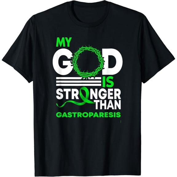 t-shirtMy God Is Stronger Than Gastroparesis Awareness Ribbon T-Shirt mens t shirt,black,women,funny,misfits,men,journey