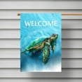 thumbnail image 5 of Welcome Sea Turtle Beach House Flag Tropical Ocean Summer Outdoor Yard Flag 28" x 40", 5 of 6