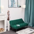 thumbnail image 2 of Canddidliike Sofa Converts to Sofa Bed Velvet Sofa Bed for Family Living Room, Apartment, Bedroom, Green, 2 of 7