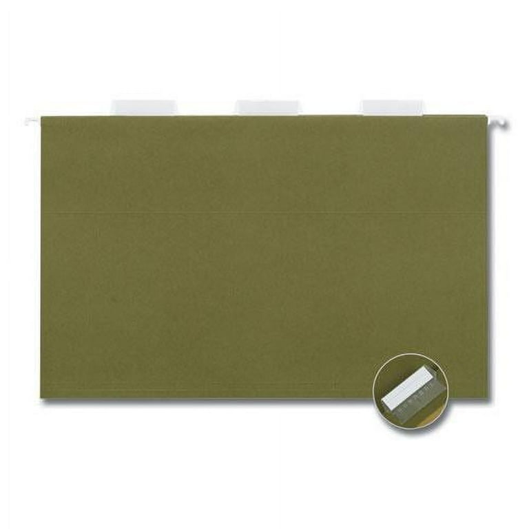 Hanging File Folders, Legal Size, 1/5-Cut Tabs, Standard Green, 50/Carton Hanging File Folders, Legal Size, 1/5-Cut Tabs, Standard Green, 50/Carton