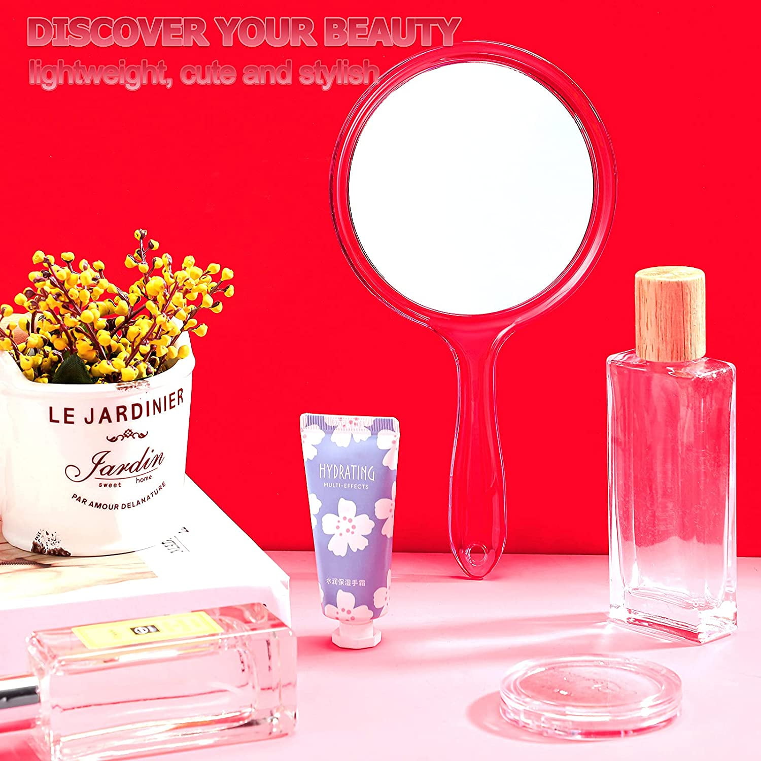 Hand Mirror DoubleSided Handheld Mirror 1X/ 2X Magnifying Mirror with