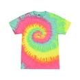 thumbnail image 2 of Colortone 100% Cotton Pigment Tie Dye T-Shirt for Women and Men, Medium, Minty Rainbow, 2 of 5
