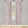 thumbnail image 3 of Ambesonne Abstract Curtains, Quirky Cartoonish Floral, Pair of 28"x95", Multicolor, 3 of 5