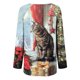 thumbnail image 5 of Camisas Navideñas Para Mujer Tops de Manga Larga Moda Casual Estampado de Cuello Redondo Blusa Superior Suelta Jersey Odeerbi ODB202265, 5 of 5