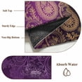 thumbnail image 6 of Round Rug 3.3Ft Washable Non-Slip, Purple Boho Floral Circle Area Rugs for Living Room Bedroom, Vintage Ethnic Tribal Abstract Art Indoor Floor Mats Carpet Runner for Home Decor Aesthetic, 6 of 8