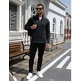 thumbnail image 5 of COOFANDY Men's Quarter Zip Pullover Sweater, Soft Knit Mock Neck Long Sleeve Casual Thermal Pullover, Lightweight Warm Half Zip Sweatshirt for Fall Winter Golf Hiking, 5 of 9