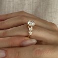 thumbnail image 2 of Jewelerix Round Cut Moissanite Ring, Floral Cluster Diamond Ring, 10K Vermeil Yellow Gold Promise Ring, Unique Solitaire Bridal Ring, Vintage Inspired Wedding Ring, 2 of 7