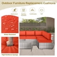 thumbnail image 3 of Outdoor Replacement Cushions for Patio Furniture,14-Piece Patio Water-Resistant Replacement Sofa Cushions Fits 6-seat Sectional Rattan Conversation Set,Liner&Cover, 3 of 7