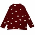thumbnail image 4 of Plus Size Women's Christmas Santa & Tree Embroidered Cardigan Long Sleeve Round Neck Button Down Knit Sweater For Holiday Season, 4 of 6