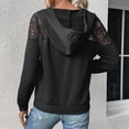 thumbnail image 5 of Xcmzpl Hoodies for Women Casual Solid Color Hooded Sweatshirt Holiday Sweater Tops Comfort Long Sleeve Blouses Fall Fashion, 5 of 8