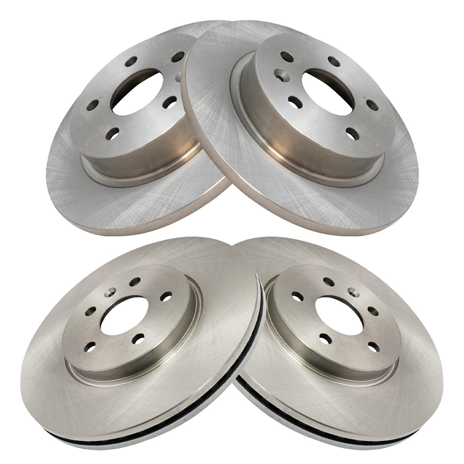 TRQ Front and Rear Brake Rotors Set Fits Select 2013-2022 Buick Encore 2013-2014 Chevrolet Sonic 2015-2022 Trax