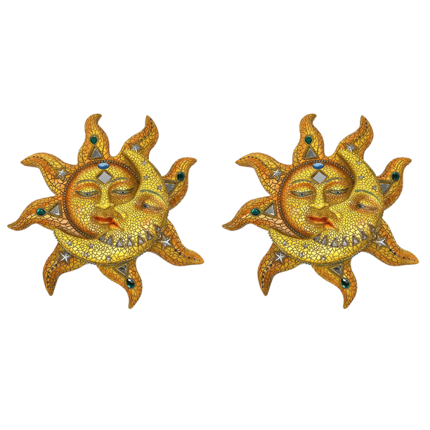 Luna Metal sol arte artesanía a prueba de herrumbre regalo ornamental de pared decoración del jardín del hogar