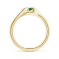 thumbnail image 2 of Angara Natural 0.48 Ct. Emerald Fashion Ring in 14K Yellow Gold for Women (Ring Size: 11.5), 2 of 10