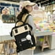 thumbnail image 5 of Minnieouse de estilo coreano para mujer, de nailon, con múltiples bolsillos, para libros, para niñas, con colgante, bolso de hombro de gran Mochilas Negro Minnieouse AP018903-03, 5 of 6