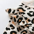 thumbnail image 4 of Baby Girl Clothes Long Sleeve Leopard Print Tops + Pants + Headband Outfit Set 0-3 Months, 4 of 6