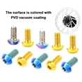 thumbnail image 3 of Mountain Bike T25 Disk Brake Screws Set 12pcs Ti-Alloy Bike Brake Rotor Fixing Screw Kit M5x10mm Screws Accessory, 3 of 6