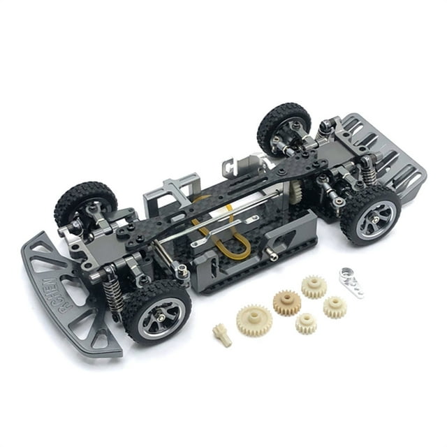 Conjunto de marco de chasis del cuerpo de la fibra de carbono 1:28 RC Modelo Modelo Piezas de actualización de vehículos Reemplazo para WLTOYS 284131 K969 K979 K989 Tipo 5 Sweethay FN009852-05