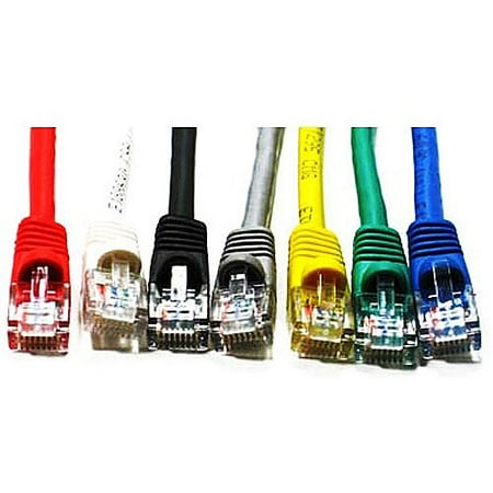 Link Depot 7' Ethernet Enhanced CAT6 Networking Cable, Assorted Colors
