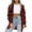 Red, variant on Shacket for Women Fall Loose Long Plaid Jacket Casual Lapel Button Down Coat Long Sleeve Shacket with Pocket