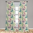 thumbnail image 5 of Ambesonne City Curtains, Colosseum Big Ben Tourist, Pair of 28"x84", Multicolor, 5 of 5