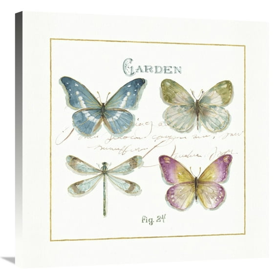 Global Gallery's 'Rainbow Seeds Butterflies IV' By Lisa Audit Stretched Canvas Wall Art