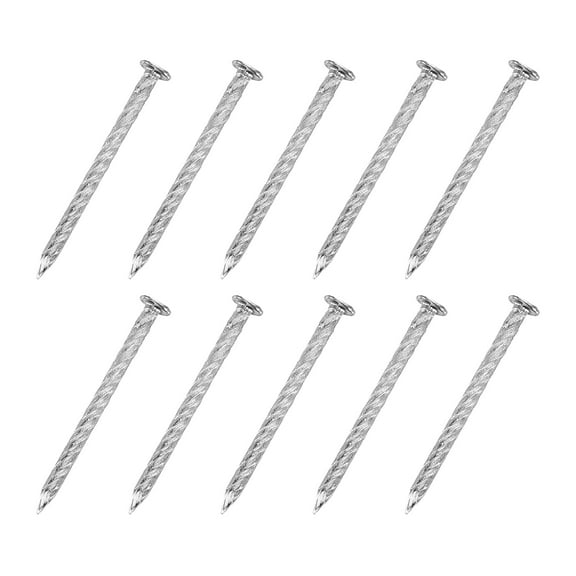 250Pack Fence Deck Nails, 1-1/4 Inch 304 Stainless Steel Spiral Deck Nail, Silver