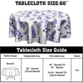 thumbnail image 2 of Lavender Round Tablecloth 60 Inch - Floral Butterfly Table Cloth Spring Summer Flowers Tablecloths Botanical Butterflies Table Cover for Kitchen Dining Indoor Outdoor, 2 of 7