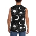 thumbnail image 4 of Kdxio Crescent and Stars for Men's Muscle T-shirt,Sleeveless for Workout Running Athletic Gym Lounge Casual, 4 of 7