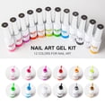 thumbnail image 4 of PVCS Manicure Drawing Glue Phototherapy Painted Glue 3D Spray Paint Gel 12 Color Set, 4 of 4