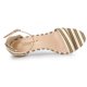 thumbnail image 5 of Sandalias De Tacón De Aguja Con Correa De Tobillo A Rayas Para Mujer Marrón 38 EU, 5 of 7
