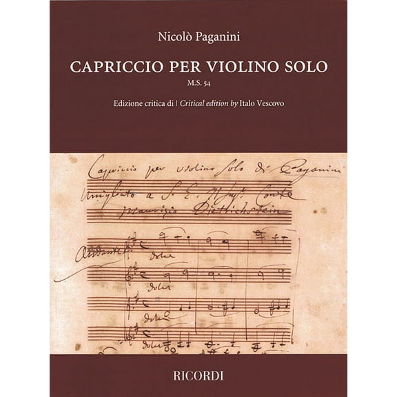 Capriccio for Violin Solo: M.S. 54 Critical Edition, (Paperback)