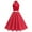 Red, variant on QUNYINEY Sleeveless Wedding Guest Dresses for Women Polka Dot Formal A Line Summer Long Dresses Slim Fit Prom Elegant Collared Dresses