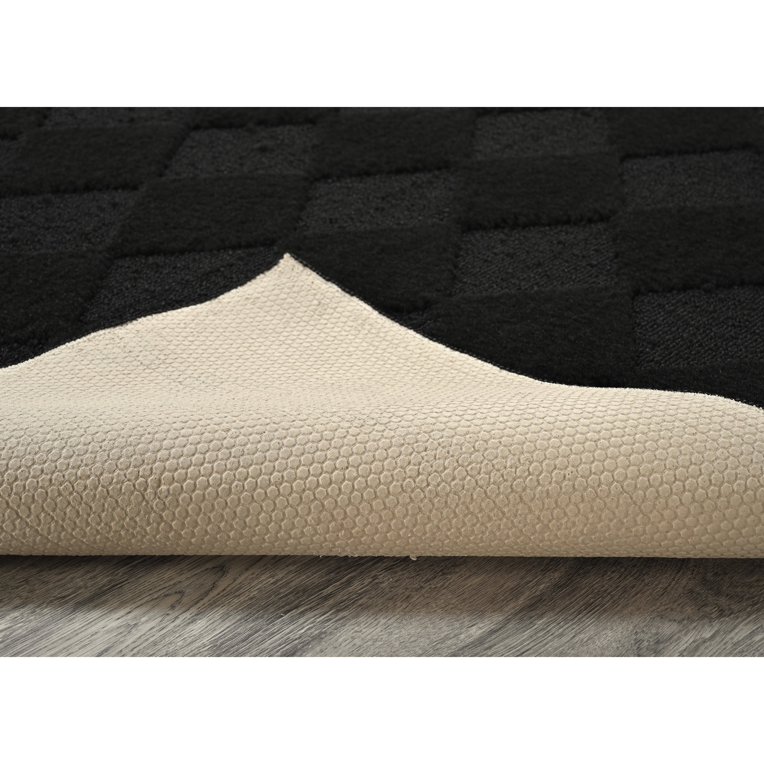 Garland Rug Diamond Polypropylene Black Indoor Runner Rug, 2' x 8'