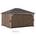 thumbnail image 2 of SUNJOY Replacement Curtains for 13 ft. × 15 ft. Wood-Framed Gazebos, Brown, 2 of 4