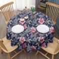thumbnail image 3 of Pioneer Flower Floral Print Pattern Round Tablecloth 60"x60",Wrinkle Wipeable Table Cloth for Kitchen Dining Room Picnic Patio Party, 3 of 6