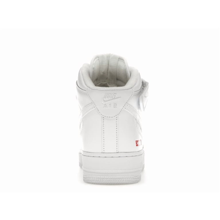Nike Men's Air Force 1 Mid Supreme White Basketball Shoes, from