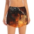 thumbnail image 2 of Salouo Fiery Dragon Of Chaos Print Women's 2 in 1 Running Shorts Double-Layer Shorts Athletic Workout Gym Yoga Shorts Running Shorts for Women-Medium, 2 of 7
