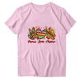 thumbnail image 3 of Fiudx Ropa de Mujer Blusa de Manga Corta con Estampado de Moda para Mujer, Divertida Camiseta con Cuello Redondo, 3 of 3