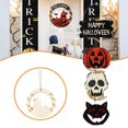 thumbnail image 2 of Bienvenida Guirnalda Puerta Colgante Calabaza Madera Gato Negro Cementerio Castillo Fantasma Halloween Decoración Suministros Yuarrent HA042894-03, 2 of 5
