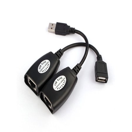 Usb Battery Extender - USB Extension Extender Adapter Up To 150ft Using CAT5 RJ45 LAN Cable