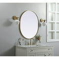 thumbnail image 3 of Elegant Decor Metal Frame Oval Mirror 30x36 Inch in Brass, 3 of 3