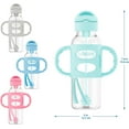 thumbnail image 2 of Bouteille à paille Sippy de Dr. Brown's, 8 oz/250 mL, gris et bleu, 2 of 9
