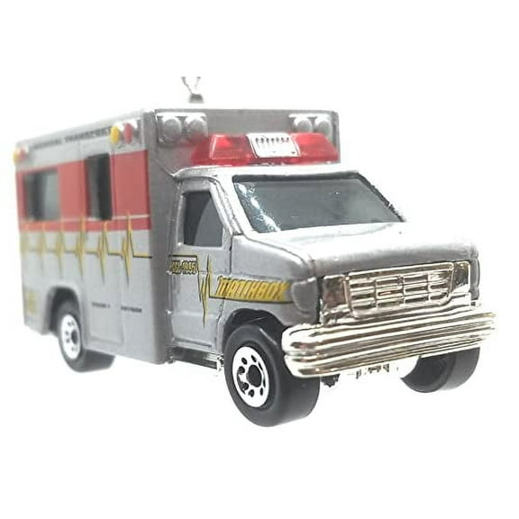 Christmas Ornament for Ford EMT Ambulance Silver