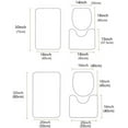 thumbnail image 4 of Marble Bathroom Rug Set Luxury Grey Gold Textured Purple Flannel Non-Slip Bath Mat Doormat Toilet Cover Toilet Decoration Set, 4 of 5