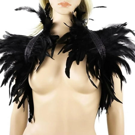 

Fashion Shoulder Wrap Cape Collar Feather Shrug Shawl For Carnival Party