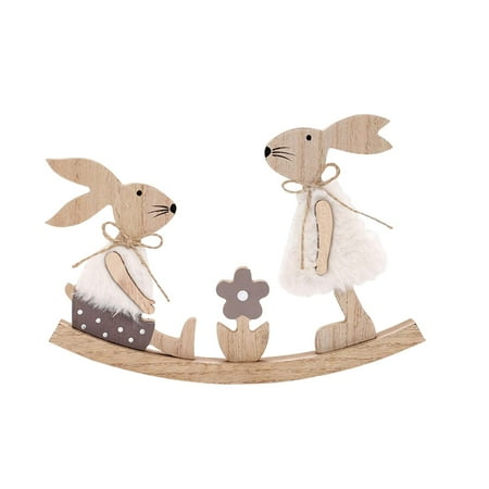 YOHAVEN Painted Wooden Door Wall Hanging Easter Home Decoration Rustic Festival Sign For Indoor Outdoor Entryway Durable Craft Ornament For Seasonal Display Accent For Front Door And Living Room