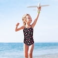 thumbnail image 6 of Girls' One-piece Swimsuit Cross Back Bathing Suit Beach Surfing Sizes 3T-10T Pink and White Polka Dots, 6 of 9
