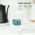 thumbnail image 5 of 15 fl oz Ceramic Mug, Seattle, Washington, Orca, Watercolor, Dishwasher & Microwave Safe, 5 of 5